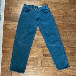 Vintage Green Mens Eddie Bauer Jeans Size 32X30 Straight Leg Relaxed Fit Denim